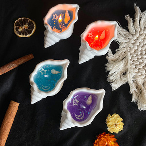 Seashell Scented Candle Jelly Wax Ocean Theme Handmade Gift Decorative Ornament - Product Image 2