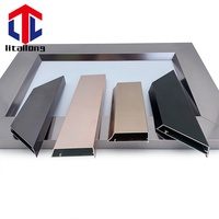 Konektor Sudut Logam Profil 45mm, Braket Kabinet Profil Aluminium Penuh untuk Bingkai Cermin