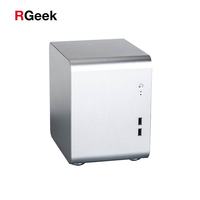 RGeek — châssis de boîtier pour serveur Cloud, en aluminium, personnalisé, pour 4 baies, NAS 5 baies, HDD, Mini PC ITX, châssis de rangement, personnalisé, pour NAS