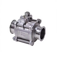 Vanne à boisseau sphérique en acier inoxydable à raccordement par collier manuel 1/2 à 2 pouces, application générale pour eau, gaz, huile, ODM OEM CN ZHE