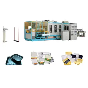 HEXING Disposable Plastic Plate Making PS Lunch Box Vacuum Forming Sheet Automatic Cutting Machine