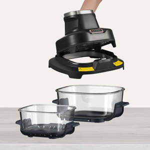 <span class=keywords><strong>Friteuse</strong></span> à air portable 1600W avec <span class=keywords><strong>double</strong></span> bol en verre, panneau numérique 6-en-1, design compact et peu encombrant - Product Image 2