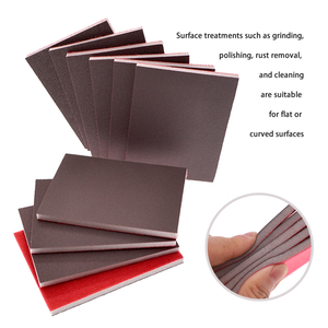 Juego de 21 piezas de papel de <span class=keywords><strong>lija</strong></span> de espuma cuadrada roja de 3*4 pulgadas, kit de esponjas de lijado en húmedo o en seco <span class=keywords><strong>para</strong></span> pulido manual de metal, <span class=keywords><strong>madera</strong></span> y automóviles - Product Image 6