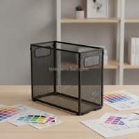Plateau à documents multifonctionnel, organisateur de bureau avec rangement en maille métallique, design pliable pour boîte aux lettres et classeur de magazines à domicile