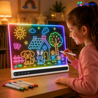 Vente Flash : Tableau de Dessin LED en Acrylique Effaçable, Rechargeable, avec 14 Modes d'Éclairage RGB et Bruit Blanc – Vente Directe Usine