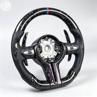 Volant sport en cuir violet et fibre de carbone forgée pour BMW X1 X2 X3 X4 X5 X6 F10 F11 F20 F30 F32 F36 F44 F13 F15 F85 F23