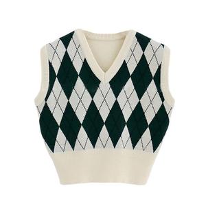 Atacado New V-neck malha colete sem mangas camisola solta e versátil cor sólida sem mangas Vest <span class=keywords><strong>Sweater</strong></span> RS148 - Product Image 6