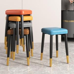 Chaise de <span class=keywords><strong>salle</strong></span> à manger moderne en métal et cuir, <span class=keywords><strong>prix</strong></span> direct usine, dossier confortable, mobilier pour hôtel et restaurant - Product Image 3