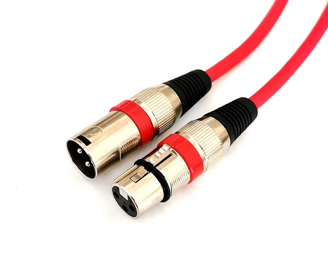 1m-3ft Red XLR Male to XLR Female Mic Shielded Cable Balanced 3 Pin XLR Microphone Cable