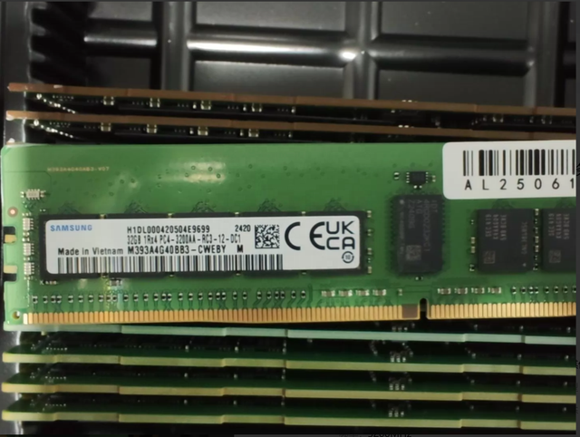 Enterprise Grade for 32GB DDR4 3200MHz ECC RDIMM Server Memory Module Used South Korea