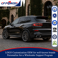 Vente flash - Jantes forgées monobloc 21x9.5 22x10.5 Matte Gunmetal 5x130 pour Porsche Cayenne Macan Panamera Sport SUV