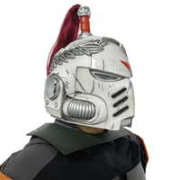 Casque de guerrier personnalisé en résine, masque de costume de soldat portable avec lumière LED, casque de cosplay pour adulte, vente en gros