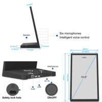 RK3576 4GB RAM 64GB 15,6 pulgadas en forma de L Android Tablet PC Señalización digital RJ45 PC todo en uno