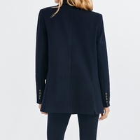Nouveauté 2022 Blazer de bureau élégant pour femme en polyester tissé de haute qualité, manches lanternes, boutons, logo