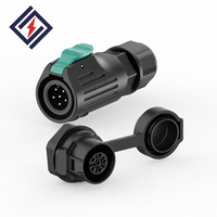 Boîtier PBT durable, connecteur étanche femelle/mâle LP12 2-8 broches pour l'éclairage, l'automatisation et les équipements d'énergie renouvelable