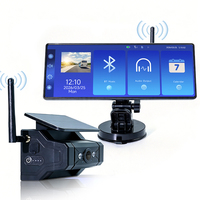 Écran de voiture portable sans fil CarPlay solaire, écran tactile de 9,3 pouces avec prise en charge de la caméra de recul pour véhicule