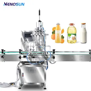 NENOSUN自動ボトルフィラーマシン4ヘッドペイントジュースオイルミルク液体充填機顔料洗剤エッセンシャルオイル