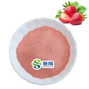 पानी में घुलनशील खाद्य ग्रेड स्ट्रॉबेरी फलों का रस पाउडर स्ट्रॉबेरी स्वाद निकालने वाला पाउडर