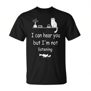 Je peux vous entendre mais je ne vous écoute pas - T-shirt pour chat Fais ce que tu veux Vêtements promotionnels - Product Image 2
