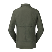 Chemise tactique à séchage rapide pour hommes Chemise d'uniforme amovible à manches longues pour randonnée escalade chasse Chemise à manches détachables