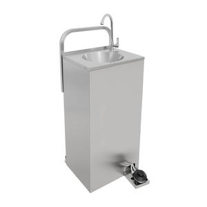 Station de lavage mobile extérieure à eau froide et chaude avec pompe à pied en acier inoxydable sur remorque - Product Image 1