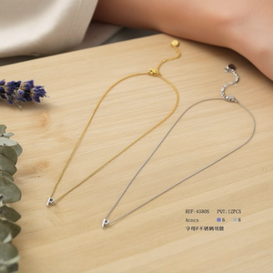 Collar Angelina P de acero inoxidable chapado en oro con colgante de letra para mujer, regalo de joyería de moda. - Product Image 5