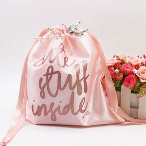 Bolsa de Regalo de Satén Personalizable con Logotipo Promocional, Bolsa con Cordón para Extensiones de Cabello, Ecológica, Tamaño y Color Personalizados - Product Image 2