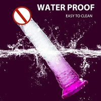 Dildo réaliste grand format avec ventouse - Jouet sexuel pour femmes en TPE transparent, étanche, sûr pour le corps et écologique