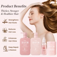 TWG RTS - Kit de Soins Capillaires à la Biotine et Kératine - Shampooing Hydratant et Revitalisant, Huile Réparatrice pour Cheveux, Shampooing Antichute à la Kératine