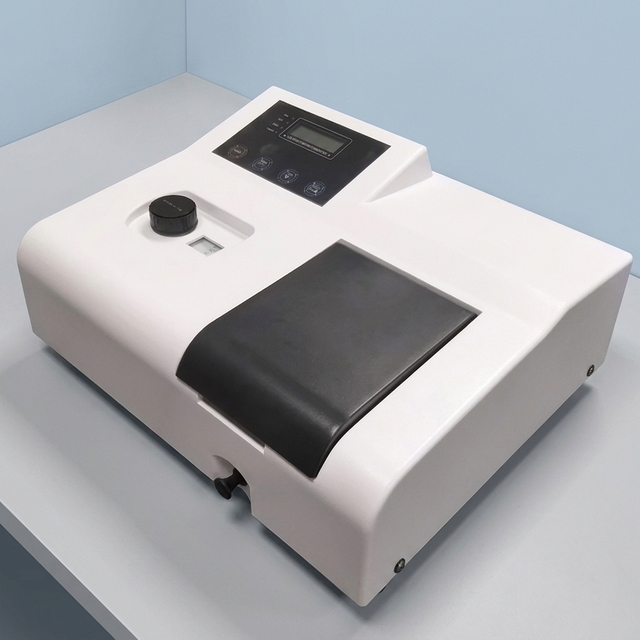 High Accuracy LCD Display 350-1020nm Automatic Spectrophotometer Single Beam UV Visible Spectrometer Lab for Testing