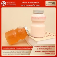 Bouteilles de boisson en PET de 500 ml jetables en gros avec bouchon en aluminium, impression offset, bouteilles de thé au lait tendance, en stock
