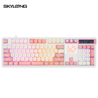 Nouveauté GK104Pro avec calculatrice vocale, trois modes, programmable 8K, barre d'espace séparée, prise en charge de l'écran LCD RVB couleur 2 pouces, clavier
