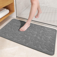 Tapis de bain lavables à motif pierre, antidérapants, séchage rapide, tapis de salle de bain absorbants, tapis de sol pour salle de bain