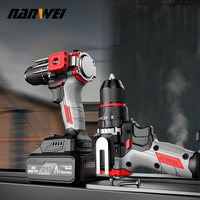 NANWEI Vente directe d'usine Outils manuels électriques Machine perceuse Outil électrique Perceuses sans fil Perceuse à percussion électrique avec accessoires