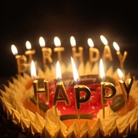 Cadeau de fête d'anniversaire, lettre dorée pour anniversaire, bougie dorée, décorations de gâteau pour fête