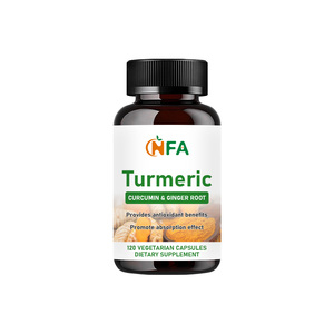 Capsules de curcuma à marque privée contenant de la racine de curcuma et du gingembre, améliorent la mobilité des articulations, favorisent la santé immunitaire - Product Image 1