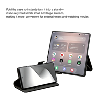 Étui portefeuille de luxe en cuir véritable pour Samsung Galaxy Z Fold 8 Ultra, avec rabat magnétique, fente pour cartes et fonction support