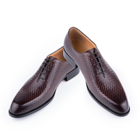 Chaussures Oxford en Cuir Véritable Fait Main de Haute Qualité pour Hommes, Confortables pour Mariage, en Cuir de Vachette avec Bout Superposé, Semelle Intérieure en Caoutchouc pour Fête