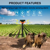 Grande qualité multi-fonction portable solaire répulsif pour animaux alarme meubles d'extérieur lutte antiparasitaire