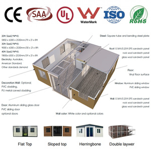 <span class=keywords><strong>Maison</strong></span> conteneur extensible de luxe de 20 pieds avec salle de bain et cuisine, assemblage rapide en 15 minutes, pour 2 personnes, sans outils, <span class=keywords><strong>maison</strong></span> préfabriquée modulaire - Product Image 2