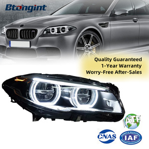 Suitable for 11-17 BMW 5 Series F10 Headlight Upgrade Assembly with Angel Eye LED <strong>Daytime</strong> <strong>Running</strong> <strong>Light</strong> - Product Image 1
