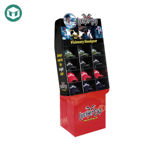Nuovo Su Misura di Cartone Tasche POP <span class=keywords><strong>Display</strong></span> di Cartone Cappelli Espositore Da Terra per il Supermercato