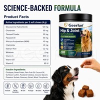 OEM ODM Friandises à mâcher souples saveur poulet pour chiens, soutien quotidien pour les articulations, confort des articulations, supplément de glucosamine pour chiens
