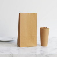 Bolsas de Embalaje de Compras Biodegradables de Papel Kraft Simple de Alta Calidad Personalizadas con su Propio Logotipo