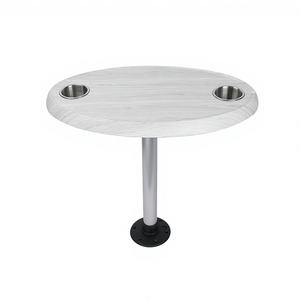 Mesa de Centro Marina de Madera Blanca con Acabado ABS de Liberación Rápida, Mesa de Café o Té en Color Marrón, Elegante Mesa de Yate - Product Image 3