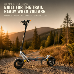 PulseGo Scooter Eléctrico de Doble Motor de 800W para Adultos, Plegable, de Aluminio, 41-50km/h, con Pantalla LED - Product Image 3