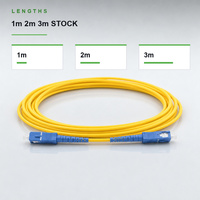 Cordon de raccordement à fibre optique SC UPC monomode G652D jaune LSZH Simplex 1m