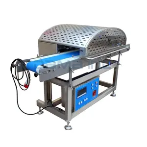 Máquina cortadora de carne transportadora comercial totalmente automática para açougueiro de varejo, máquina de corte em flocos para carne fresca