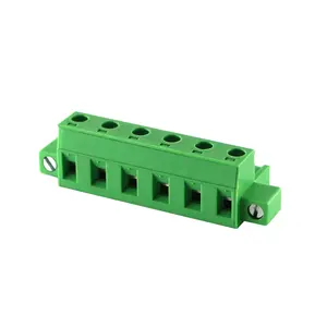7.5mm 7.6mm male female screw terminal block plug in terminal block wire connectors with flange screw socket 7.62mm pitch