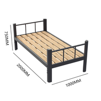 Lit simple pliant en métal robuste, design moderne avec rangement, pour adultes, maison et appartement, prix usine